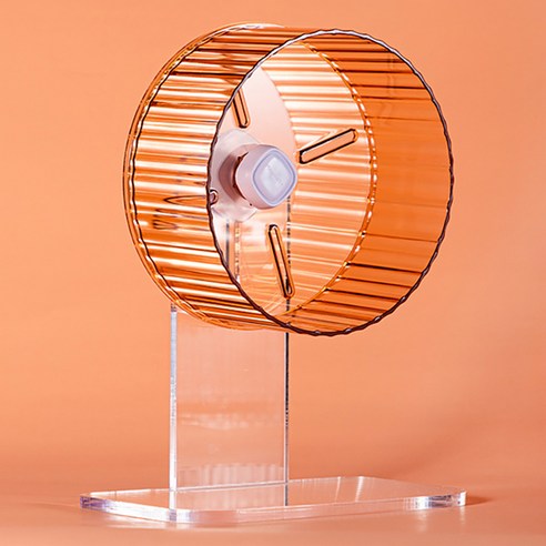 랜보어 햄스터 클리어 높이조절 쳇바퀴 17cm, 오렌지, 1개