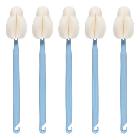 엠피엘 롱 더블버블 젖병솔 25cm, 블루, 5개