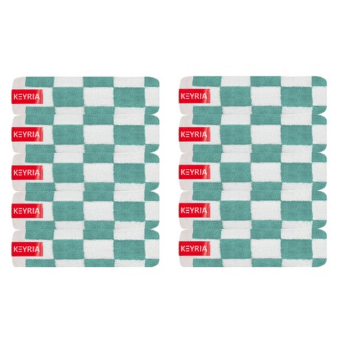 키리아 타올 150g 코마사, 민트 체스, 10개