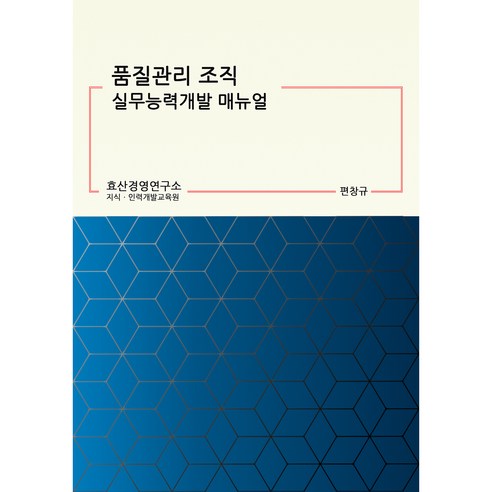 품질관리 조직, 편창규, 효산경영연구소