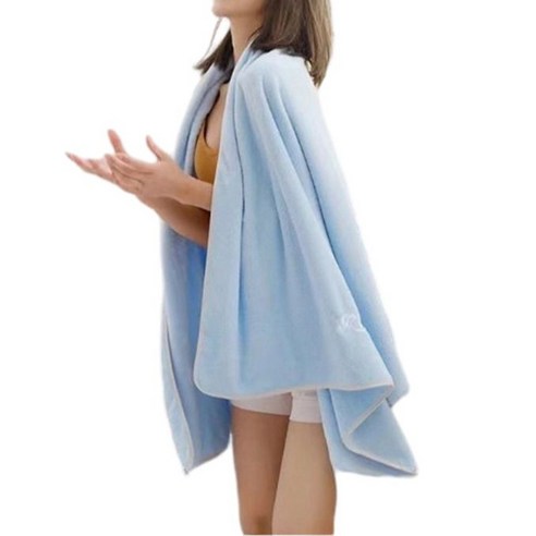 원이네 소프트 바디 샤워 타올 면사 70 x 140 cm, 블루, 1개