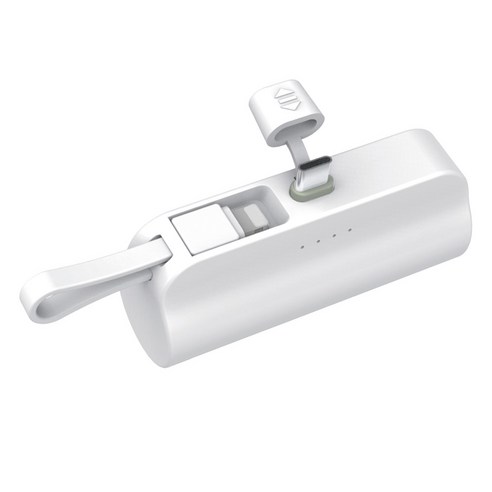 스미다 일체형 도킹 배터리 5000mAh Type-C with 8Pin, SM-AB5000PD-C, 화이트