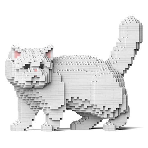 JEKCA 엑조틱 숏헤어 고양이 블럭, 화이트, 1개