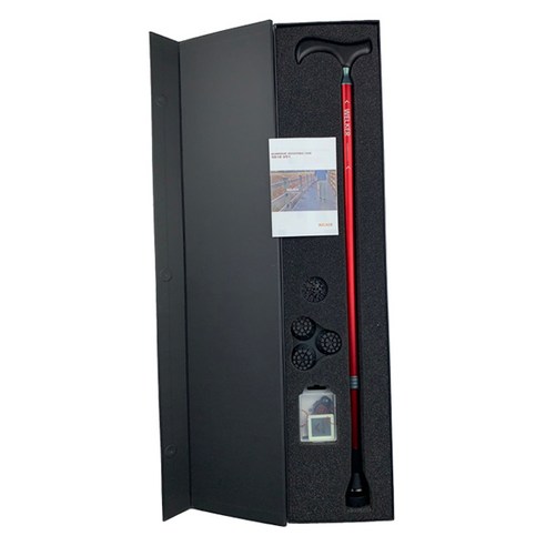 대세엠케어 서스펜션 조절식 지팡이 WELKER-01, 레드, 1개