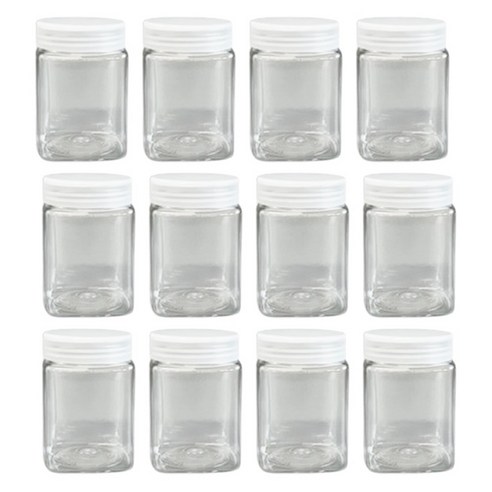 생활을그리다 냉장고저장 pet 공병 사각 300ml, 12개