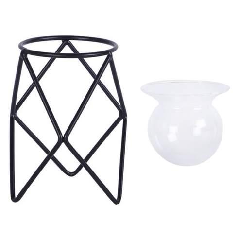 세컨드베스트 식물 철제 장식품 + 조화 화병 세트, STYLE 03, 1개