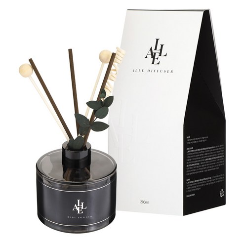 알레 블랙 디퓨저, 베이비파우더, 200ml, 1개