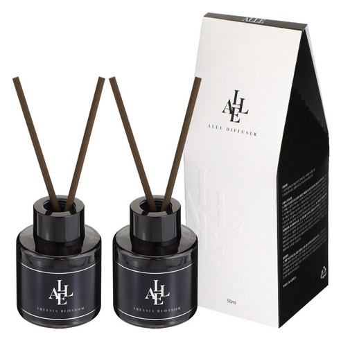 알레 블랙 디퓨저, 2개, 50ml, 프리지아블라썸