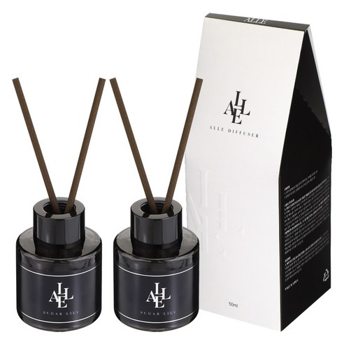 알레 블랙 디퓨저, 2개, 50ml, 슈가릴리