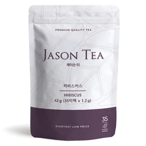 제이슨티 히비스커스 피라밋티백 파우치, 1.2g, 1개, 35개입