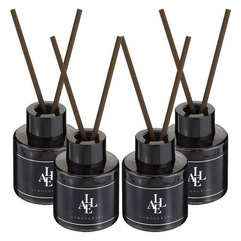 알레 블랙 디퓨저, 4개, 50ml, 레몬그라스