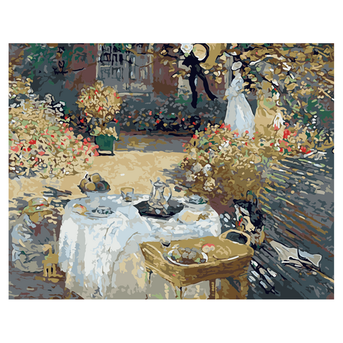 모모픽스페인팅 DIY 명화 그리기 60 x 75 cm, WP09 모네 지베리니정원과식탁, 1개