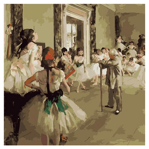 모모픽스페인팅 DIY 명화 그리기 60 x 75 cm, WH10 드가 발레수업, 1개