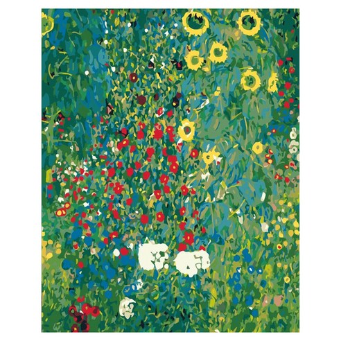 모모픽스페인팅 DIY 명화 그리기 60 x 75 cm, WP18 클림트 해바라기정원, 1개