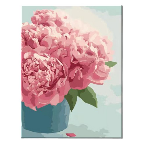 모모픽스페인팅 DIY명화그리기 40 x 50 cm, I77 함박꽃 화분, 1개