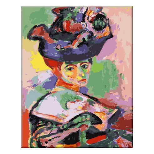 모모픽스페인팅 DIY명화그리기 40 x 50 cm, H18 앙리마티스 부인, 1개