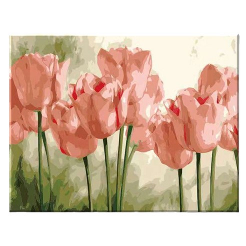 모모픽스페인팅 DIY명화그리기 40 x 50 cm, I78 연분홍 튤립, 1개