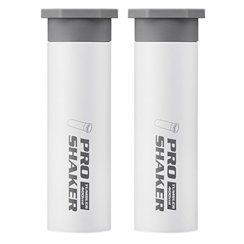 프로쉐이커 락앤락 스텐 텀블러, 매트화이트, 2개, 400ml