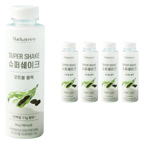 마커린 슈퍼쉐이크 오트볼 블랙, 5개, 50g