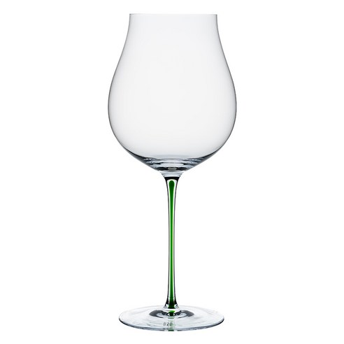 BRC크리스탈 튤립 버건디와인잔 그린, 770ml, 1개