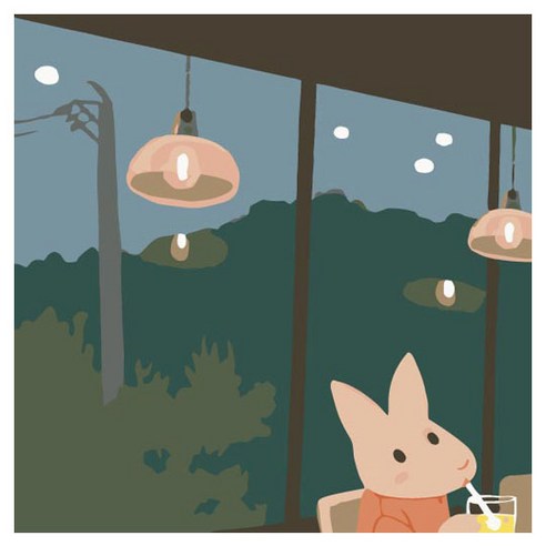 모모픽스페인팅 DIY 유화그리기 소형 25 x 25 cm, B32 혼자만의 시간, 1개