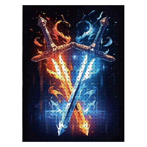 타공판닷컴 운명의 검 UV 프린팅 타공판 600 x 1000 mm, 1개