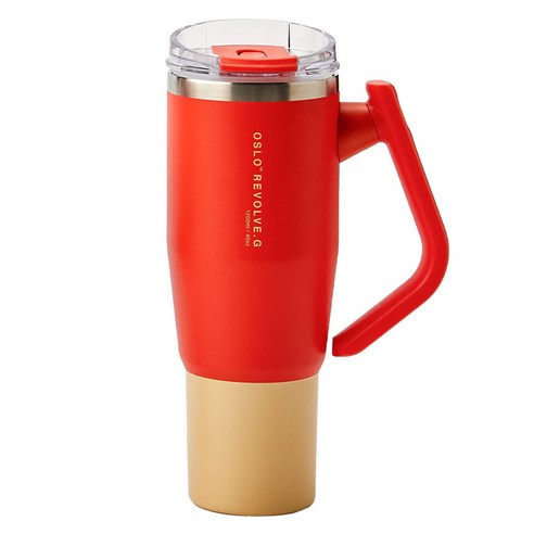 오슬로 리볼브 G 회전 핸들 텀블러, 오렌지, 1.2L, 1개