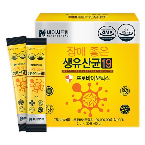 네이처드림 장에좋은 생유산균19 30p, 60g, 2개