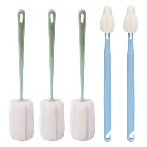 엠피엘 360도 텀블러 세척솔 3p + 젖꼭지솔 2p 세트, 민트(세척솔), 블루(젖꼭지솔), 1세트