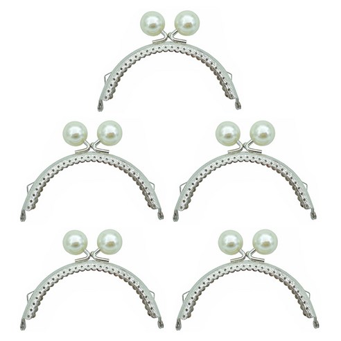 마다꾸미 둥근 프레임 동전지갑 만들기 진주구슬 12.5cm, 진주, 5개