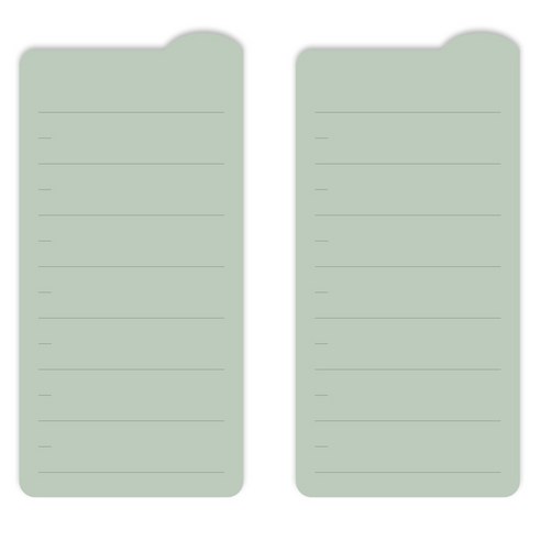 플레픽 스티키 라인업 점착식 메모지, 01 위크, 1개입, 2개