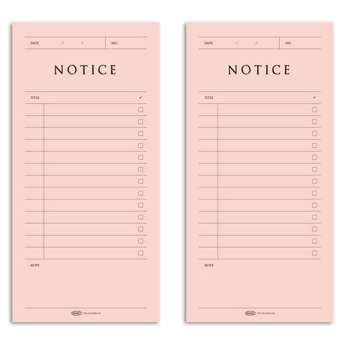 플레픽 팝업 메모 사인, 09 노티스, 2개, 1개입