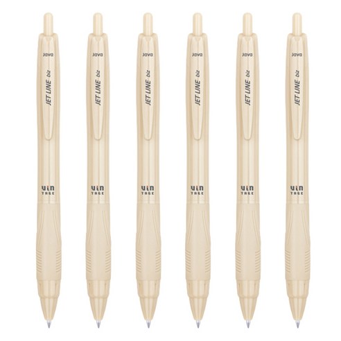 자바펜 제트라인 biz 빈티지 펜 0.7mm, 베이지, 6개
