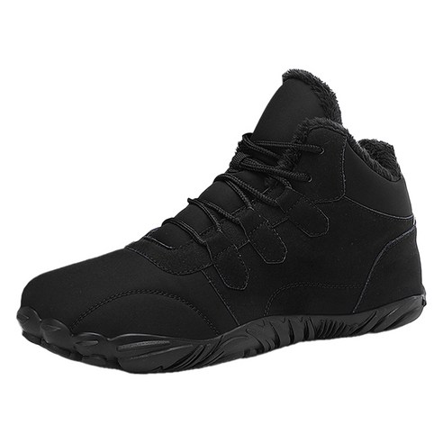 오토바이 라이더 캐주얼 방수 기모 스노우 부츠, 블랙