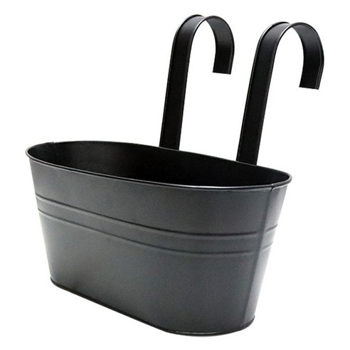 온업 철제 행거 화분, 블랙, 1개