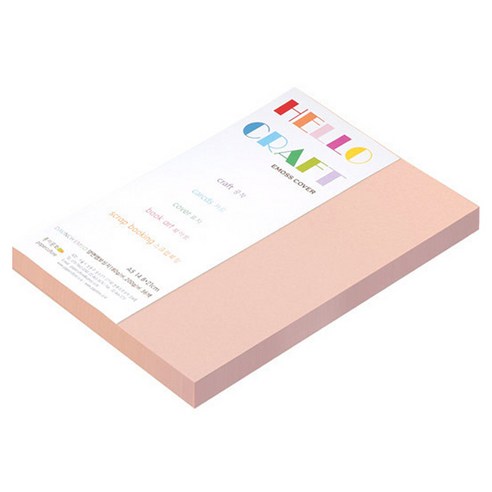 종이문화 다빈치엠보 두꺼운 양면엠보싱지 No 82 라이트핑크 180g A5, 45개