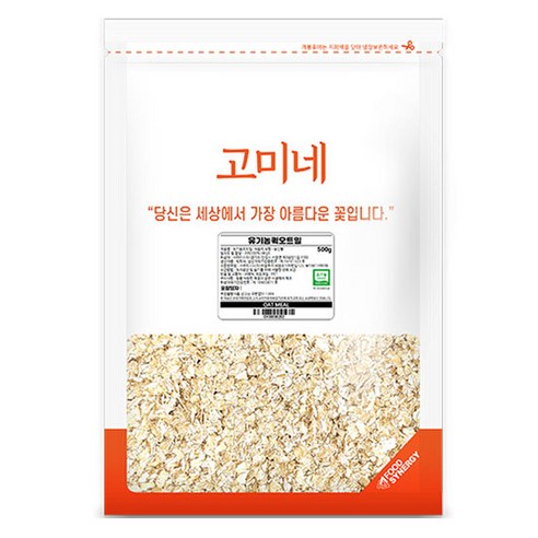 고미네 유기농 퀵 오트밀, 500g, 1개