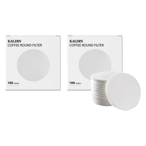 칼딘 모카포트 여과지 더치커피기구 올 라운드 포터필터 82mm, 100개입, 2개