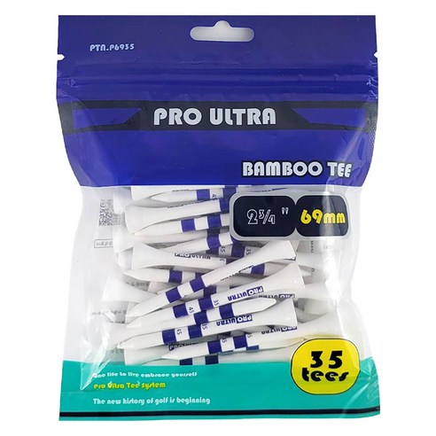 엑시아골프 프로 울트라 대나무 소포장 골프티 35p, 혼합색상, 69mm, 1개