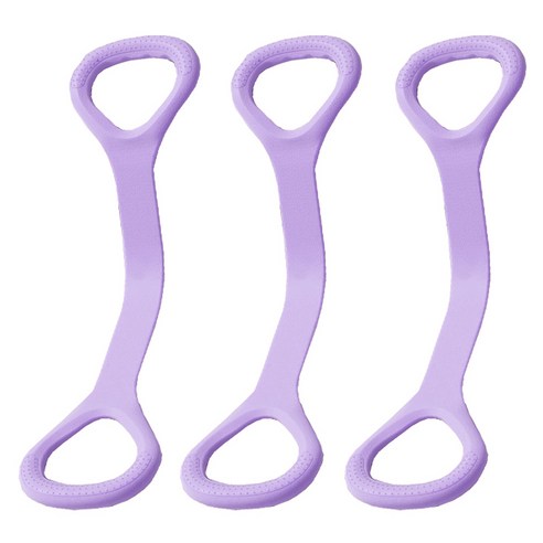 에머블 양손그립 스트레칭 요가 필라테스 텐션벨트, 퍼플, 3개