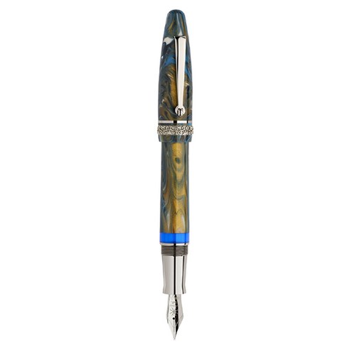 마이오라 14k 금촉 골든에이지 만년필, B, 윈드 팔라듐