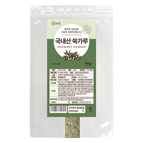 윤고집 쑥가루, 100g, 1개