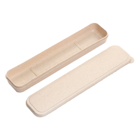 북유럽 컬러 휴대용 수저 보관 케이스 28cm, 베이지, 1개