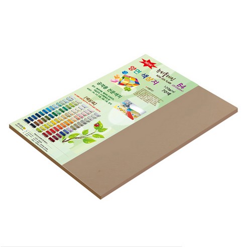 종이문화 뉴씨플레인 얇은 양면 색상지 B4 No 56 굴색 120g, B4(257 x 364 mm), 33개