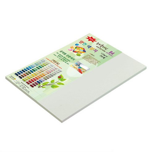 종이문화 뉴씨플레인 얇은 양면 색상지 B4 No 53 백회 120g, 33개, B4(257 x 364 mm)
