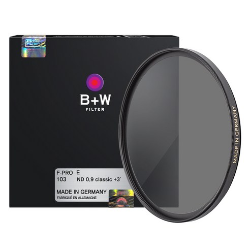 슈나이더 B+W ND Neutral Density 8X 카메라 렌즈 필터 55mm, 1개, F-PRO E 103 ND 0.9 Classic.+3''