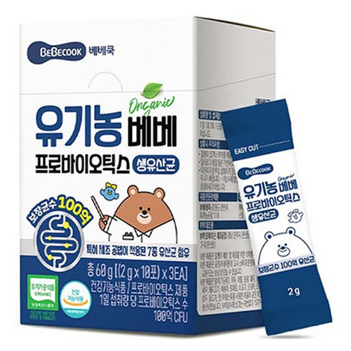 유기농 베베 프로바이오스틱스 유아 생유산균, 30회분, 60g, 1개