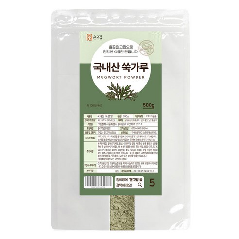 윤고집 쑥가루, 500g, 1개