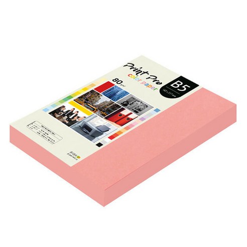 종이문화 프린트프로 칼라복사지 No 25 새몬, B5, 340개