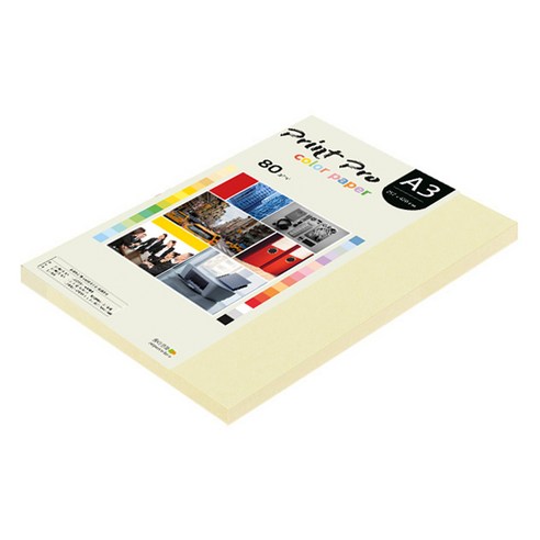 종이문화 프린트프로 칼라복사지 No 01 레몬, A3, 125개